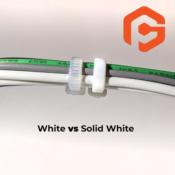 White vs Solid White Cable Ties