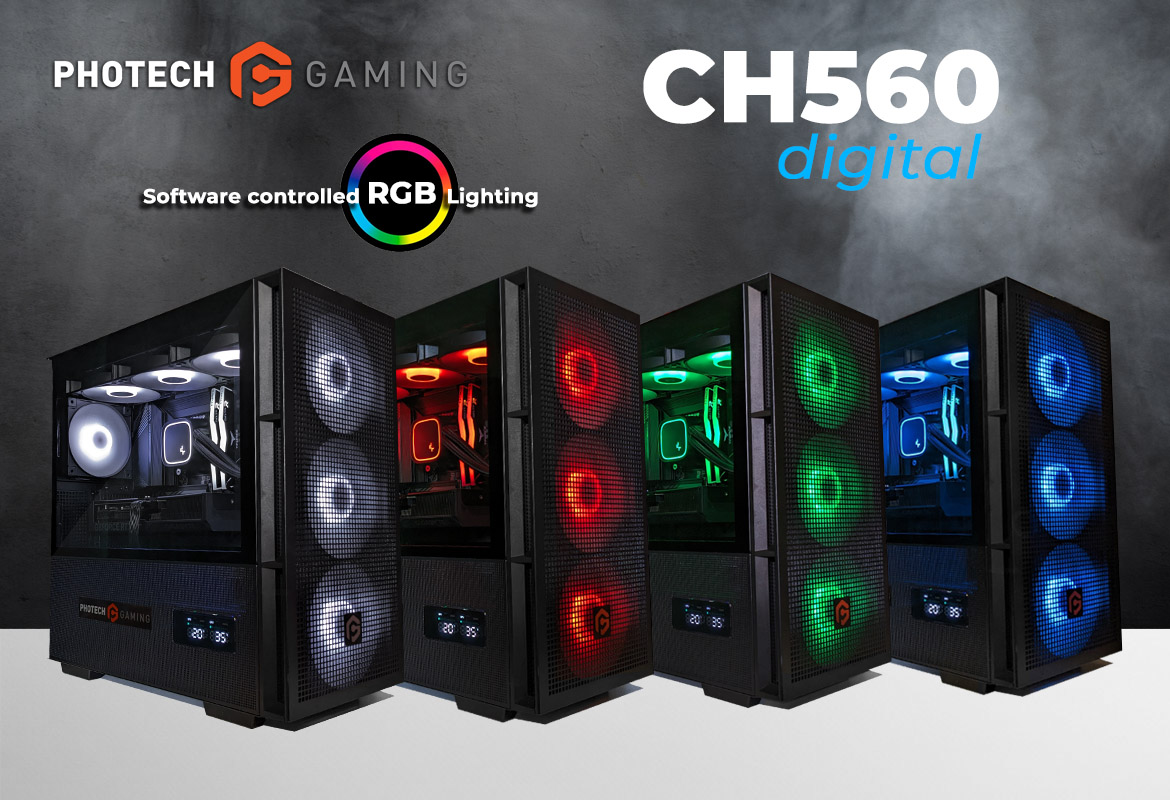 PHOTECH GAMING CH560 DIGITAL BLACK Gaming System RGB
